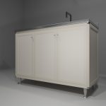 Sottolavello in allumino-hpl da esterno/interno 120x50x90 cm 3 ante vasche DX
