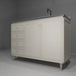 Sottolavello in allumino-hpl da esterno/interno 120x50x90 cm 4 cassetti 2 ante vasche DX