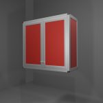Scolapiatti in allumino-hpl da esterno/interno 80x33x73 cm 2 ante