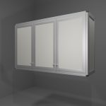Scolapiatti in allumino-hpl da esterno/interno 120x33x73 cm 3 ante griglie DX
