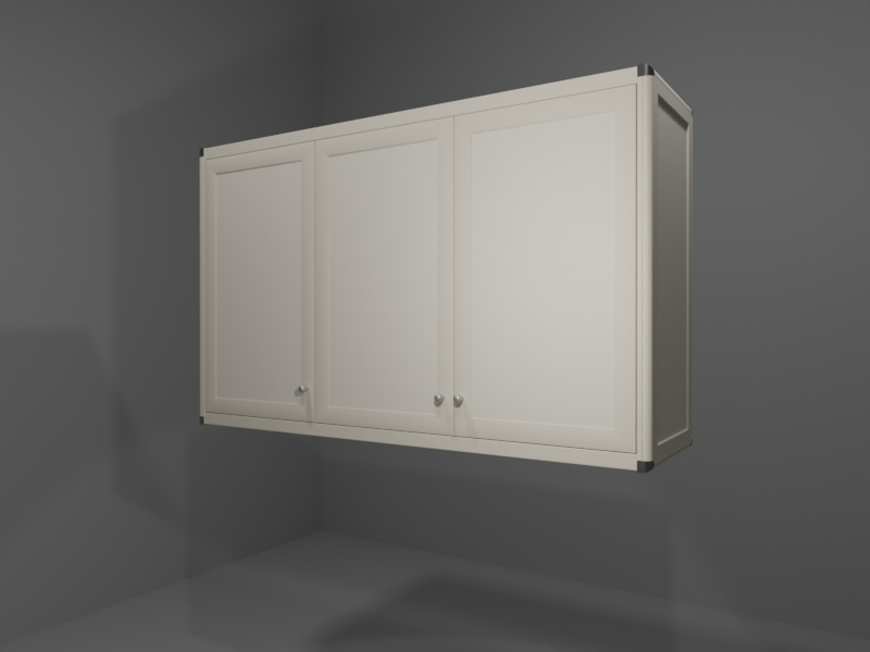 C604_P_02_ANG Scolapiatti in allumino-hpl da esterno/interno 120x33x73 cm 3 ante griglie DX - immagine 1