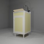 Lavatoio in allumino-hpl da esterno/interno 45x50x90 cm 1 anta pomello SX