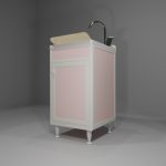 Lavatoio in allumino-hpl da esterno/interno 45x50x90 cm 1 anta pomello SX