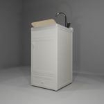 Lavatoio in allumino-hpl da esterno/interno 45x50x90 cm 1 cassetto + 1 anta pomello SX