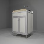Lavatoio in allumino-hpl da esterno/interno 60x50x90 cm 2 ante