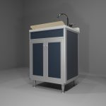Lavatoio in allumino-hpl da esterno/interno 60x60x90 cm 2 ante