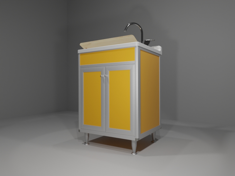 L103_AR_10_ANG Lavatoio in allumino-hpl da esterno/interno 60x50x90 cm 2 ante - immagine 1