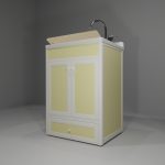 Lavatoio in allumino-hpl da esterno/interno 60x50x90 cm 1 cassetto + 2 ante