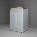 Lavatoio in allumino-hpl da esterno/interno 60x50x90 cm 1 cassetto + 2 ante