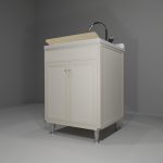 Lavatoio in allumino-hpl da esterno/interno 60x60x90 cm 2 ante