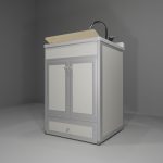 Lavatoio in allumino-hpl da esterno/interno 60x60x90 cm 1 cassetto + 2 ante