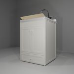 Lavatoio in allumino-hpl da esterno/interno 60x60x90 cm 1 cassetto + 2 ante