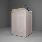 Lavatoio in allumino-hpl da esterno/interno 60x60x90 cm 1 cassetto + 2 ante