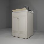 Lavatoio in allumino-hpl da esterno/interno 60x60x90 cm 1 cassetto + 2 ante