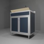 Lavatoio in allumino-hpl da esterno/interno 80x50x90 cm 2 ante