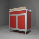 Lavatoio in allumino-hpl da esterno/interno 80x50x90 cm 2 ante