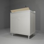 Lavatoio in allumino-hpl da esterno/interno 80x50x90 cm 2 ante