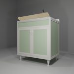 Lavatoio in allumino-hpl da esterno/interno 80x50x90 cm 2 ante
