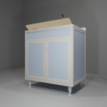 Lavatoio in allumino-hpl da esterno/interno 80x50x90 cm 2 ante