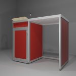 Coprilavatrice in allumino-hpl da esterno/interno 109x60x90 cm 1 anta con vano lavatrice a DX