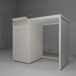 Coprilavatrice in allumino-hpl da esterno/interno 109x60x90 cm 1 anta con vano lavatrice a DX