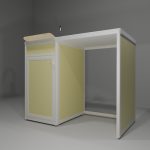 Coprilavatrice in allumino-hpl da esterno/interno 109x60x90 cm 1 anta con vano lavatrice a DX