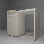 Coprilavatrice in allumino-hpl da esterno/interno 109x60x90 cm 1 anta con vano lavatrice a DX