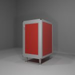 Base multiuso in allumino-hpl da esterno/interno 45x60x90 cm 1 anta pomello SX