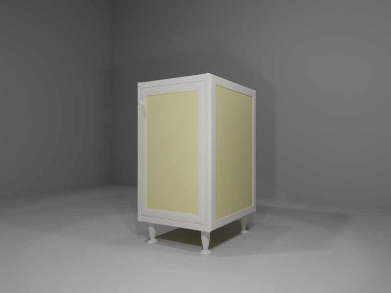 M301SX_60_B_03_ANG Base multiuso in allumino-hpl da esterno/interno 45x60x90 cm 1 anta pomello SX - immagine 1