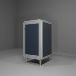 Base multiuso in allumino-hpl da esterno/interno 45x50x90 cm 1 anta pomello SX