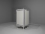 Base multiuso in allumino-hpl da esterno/interno 45x50x90 cm 1 anta pomello SX