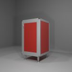 Base multiuso in allumino-hpl da esterno/interno 45x50x90 cm 1 anta pomello SX Clone