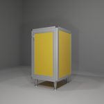 Base multiuso in allumino-hpl da esterno/interno 45x50x90 cm 1 anta pomello SX