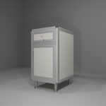 Base multiuso in allumino-hpl da esterno/interno 45x60x90 cm 1 cassetto + 1 anta pomello SX