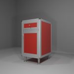 Base multiuso in allumino-hpl da esterno/interno 45x60x90 cm 1 cassetto + 1 anta pomello SX