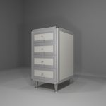 Base multiuso in allumino-hpl da esterno/interno 45x60x90 cm 4 cassetti