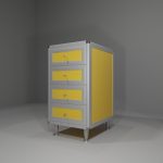 Base multiuso in allumino-hpl da esterno/interno 45x60x90 cm 4 cassetti