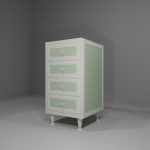 Base multiuso in allumino-hpl da esterno/interno 45x50x90 cm 4 cassetti