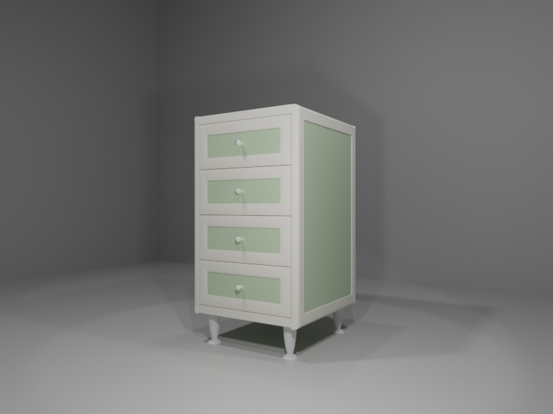 M303_B_05_ANG Base multiuso in allumino-hpl da esterno/interno 45x50x90 cm 4 cassetti - immagine 1
