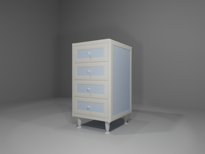 M303_B_07_ANG Base multiuso in allumino-hpl da esterno/interno 45x50x90 cm 4 cassetti - immagine 1