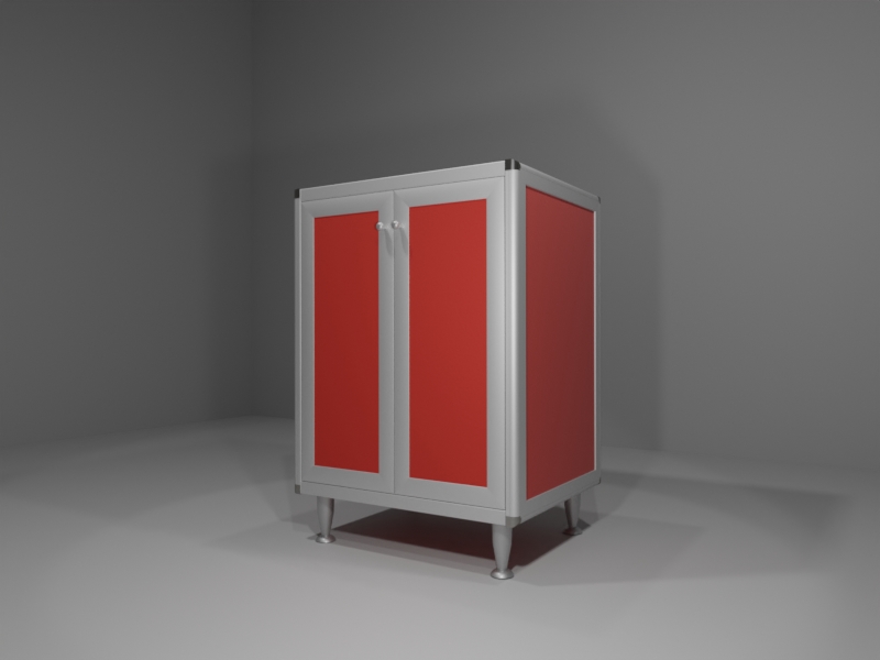 M304_AR_09__ANG Base multiuso in allumino-hpl da esterno/interno 60x50x90 cm 2 ante - immagine 1