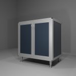 Base multiuso in allumino-hpl da esterno/interno 80x60x90 cm 2 ante