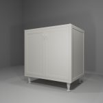 Base multiuso in allumino-hpl da esterno/interno 80x60x90 cm 2 ante
