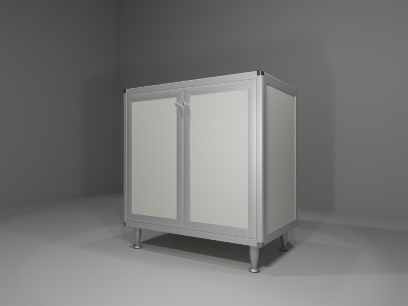 M305_AR_01_ANG Base multiuso in allumino-hpl da esterno/interno 80x50x90 cm 2 ante - immagine 1