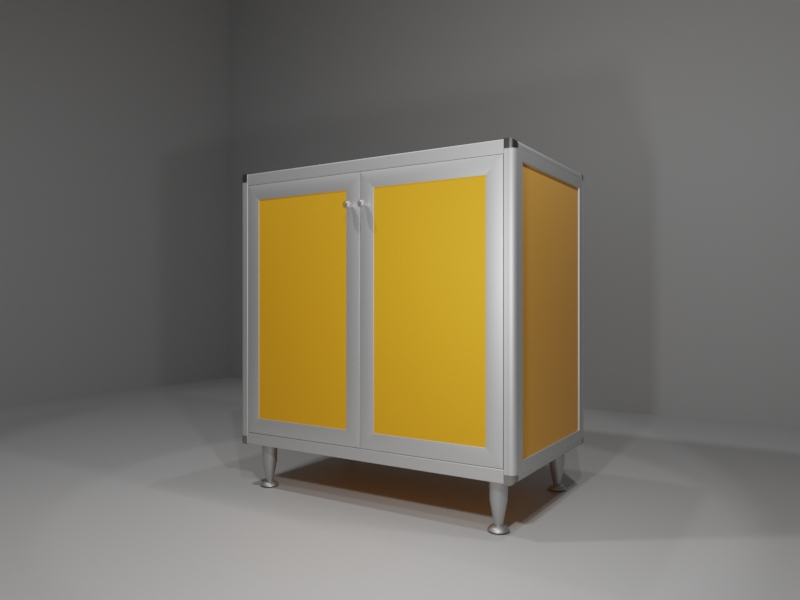 M305_AR_10_ANG Base multiuso in allumino-hpl da esterno/interno 80x50x90 cm 2 ante - immagine 1