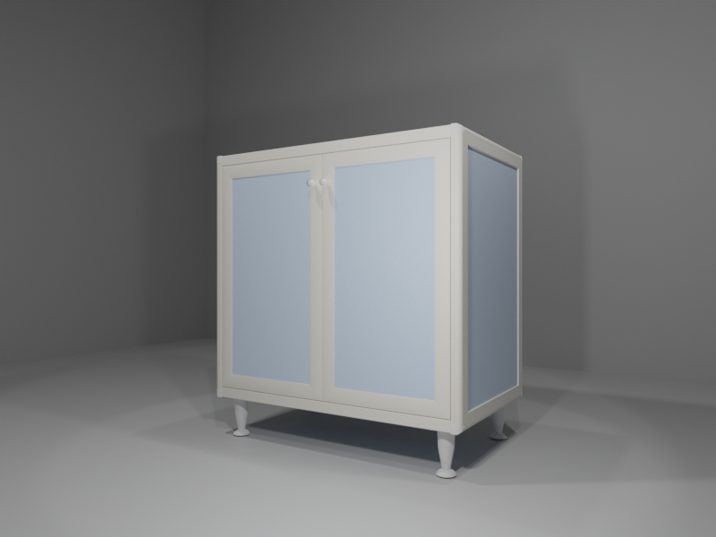 M305_B_07_ANG Base multiuso in allumino-hpl da esterno/interno 80x50x90 cm 2 ante - immagine 1