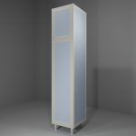 Colonna multiuso in allumino-hpl da esterno/interno 45x50x212 cm 2 ante pomelli SX
