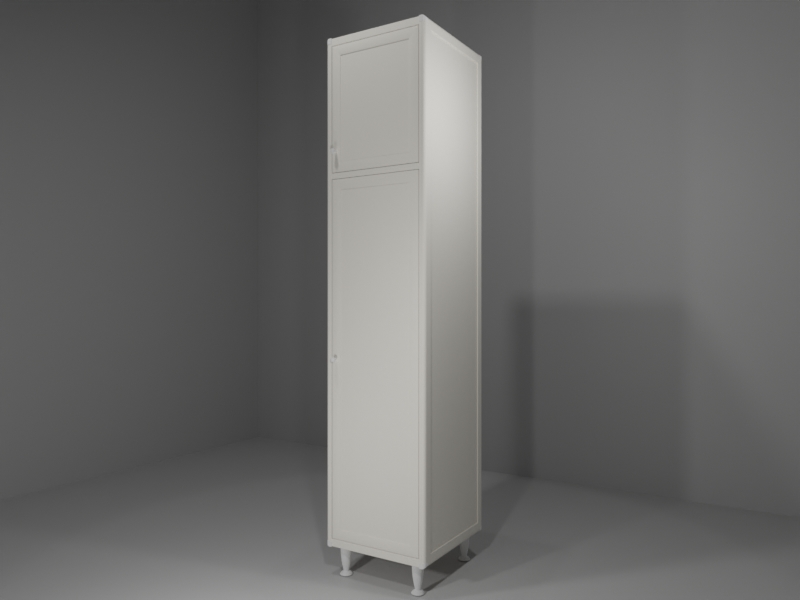 M701_SXB_01_ANG Colonna multiuso in allumino-hpl da esterno/interno 45x50x212 cm 2 ante pomelli SX - immagine 1
