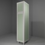 Colonna multiuso in allumino-hpl da esterno/interno 45x60x212 cm 2 ante pomelli DX