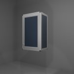 Pensile multiuso in allumino-hpl da esterno/interno 45x33x73 cm 1 anta pomello SX